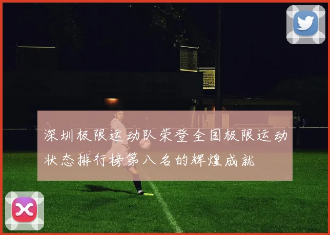 深圳极限运动队荣登全国极限运动状态排行榜第八名的辉煌成就